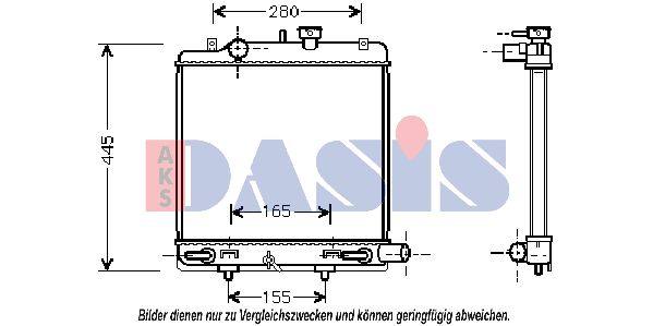 AKS DASIS Jäähdytin,moottorin jäähdytys 110019N